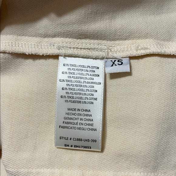 Cloth & Stone Cream Denim Vest Sz XS - Picture 5 of 5